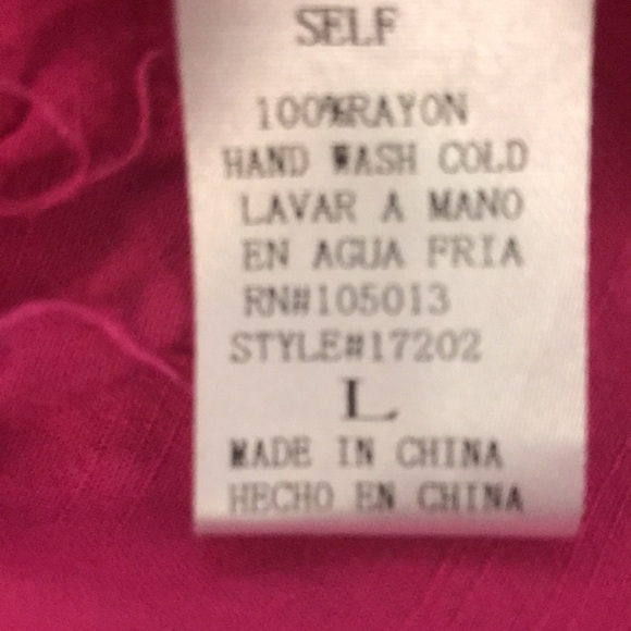 Andree by Unit Women’s Ruffle Top Pink Size L Flutter Sleeve Boho Summer Barbie - Picture 9 of 11